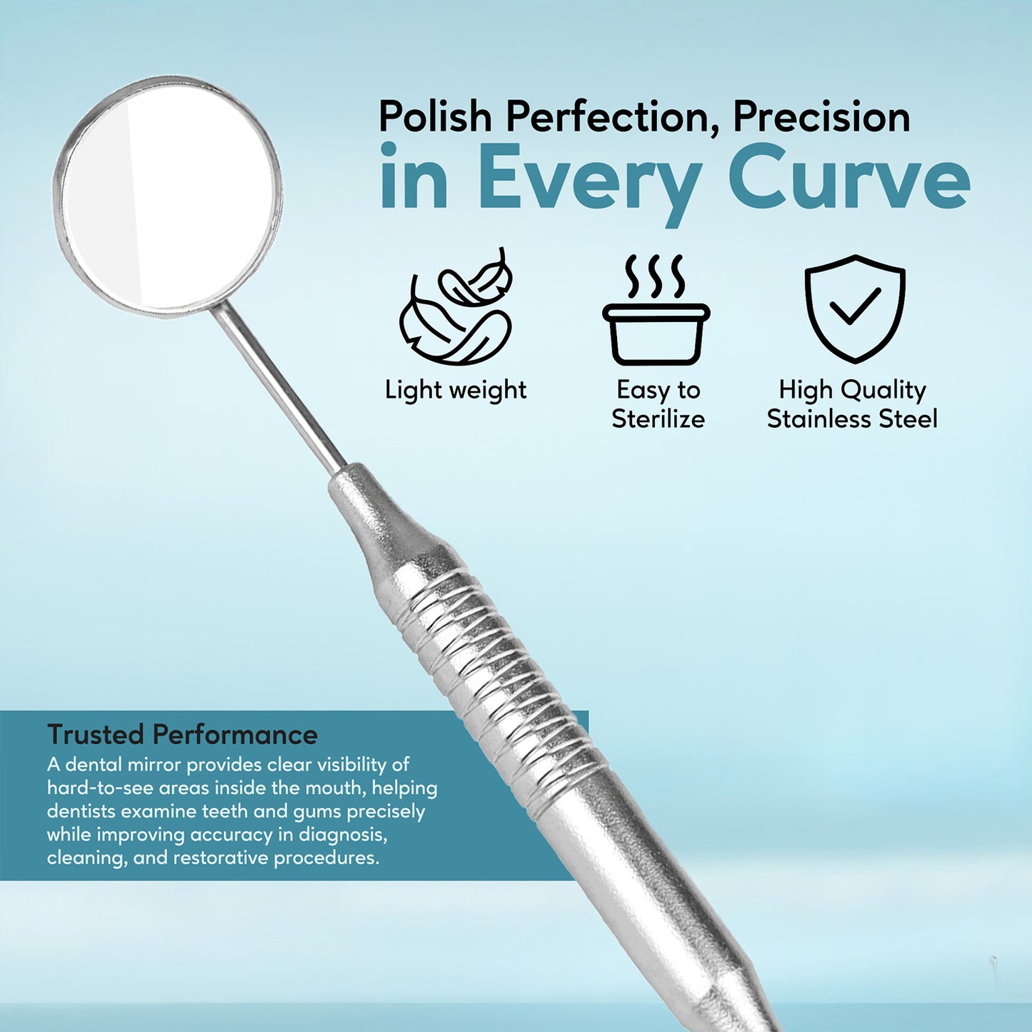 HOLLOW HANDLE MIRROR & HANDLE