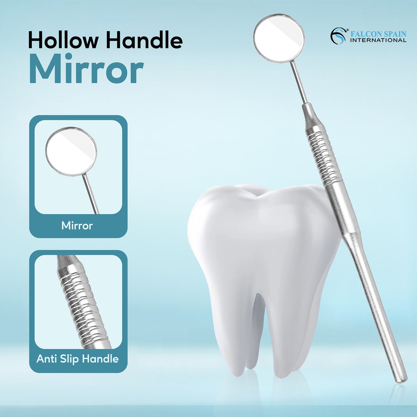 HOLLOW HANDLE MIRROR & HANDLE